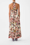 SHIRRED WAIST TIERED CIRCLE SKIRT