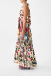RUFFLE HEM HALTER DRESS
