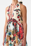 RUFFLE HEM HALTER DRESS