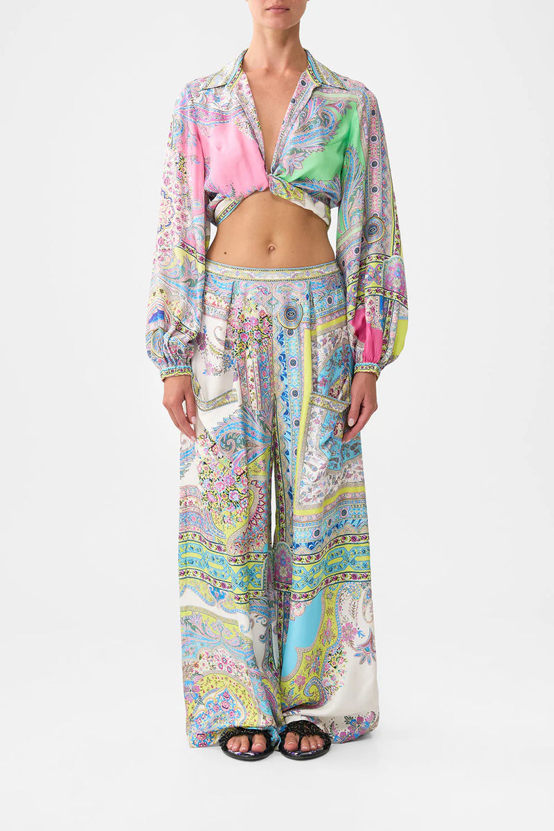 WIDE LEG TROUSER WITH FRONT POCKETS