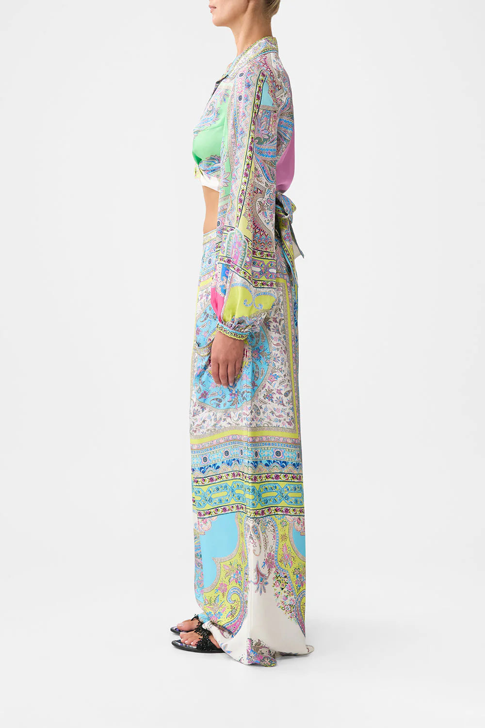 WIDE LEG TROUSER WITH FRONT POCKETS