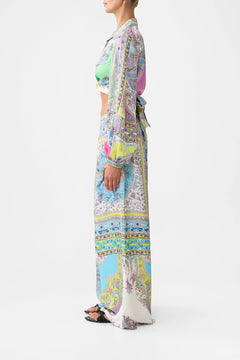 WIDE LEG TROUSER WITH FRONT POCKETS