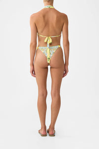 REVERSIBLE GATHERED TAB HALTER BIKINI SET
