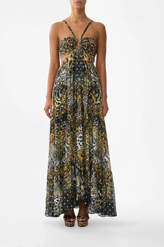 GATHERED CUT OUT DRESS