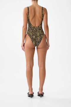 CRINKLE STRETCH SCOOP NECK ONE PIECE