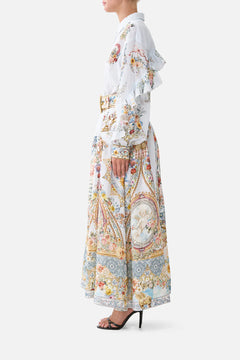 BUTTON SHIRT WITH FRILL DETAIL