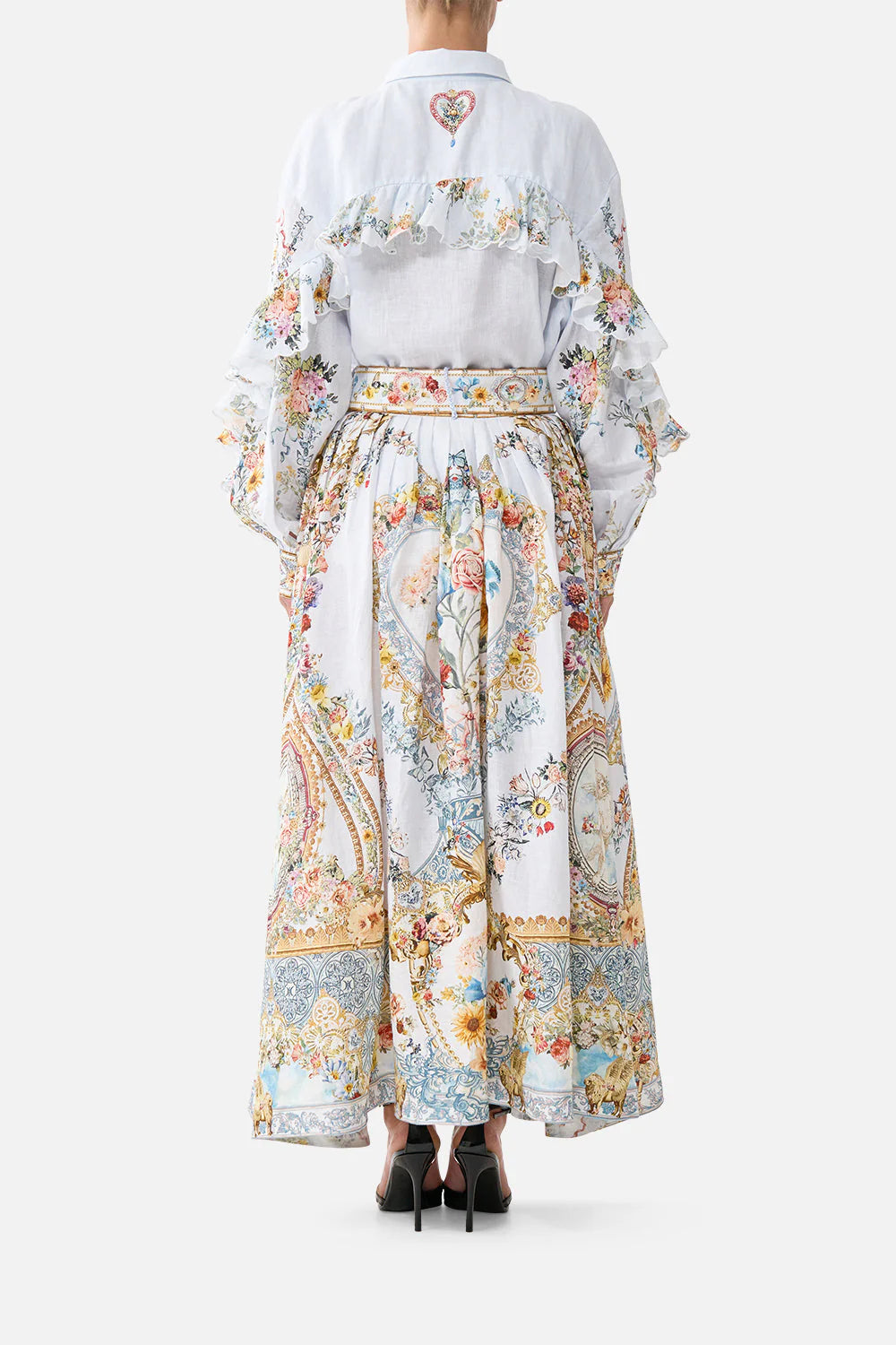 BUTTON SHIRT WITH FRILL DETAIL