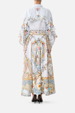 BUTTON SHIRT WITH FRILL DETAIL