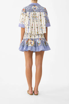 SHORT SHIRRED SKIRT