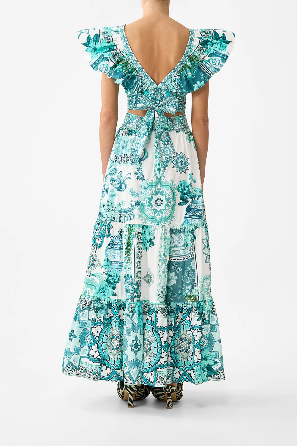 HIGH WAISTED TIERED SKIRT