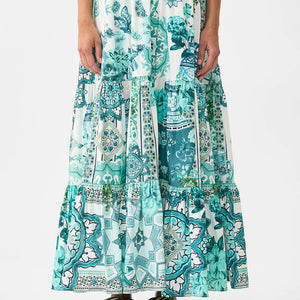 HIGH WAISTED TIERED SKIRT