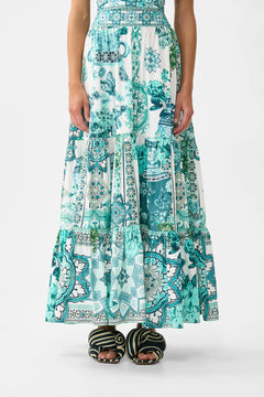 HIGH WAISTED TIERED SKIRT