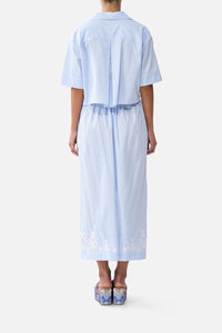 CROPPED CAMP COLLAR BLOUSE