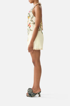 BUTTON FRONT HALTER PLAYSUIT