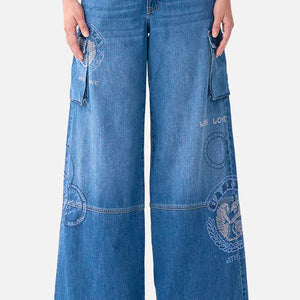 WIDE LEG CARGO JEAN