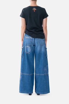 WIDE LEG CARGO JEAN