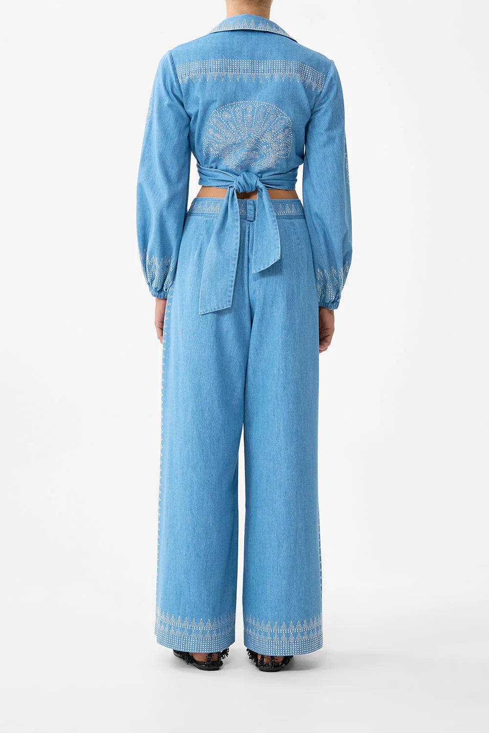 FULL LENGTH WIDE LEG TROUSER DENIM