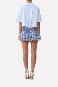 SHORT SHIRRED SKIRT