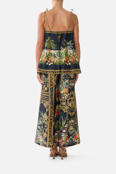 CROPPED WIDE LEG PANEL PANT