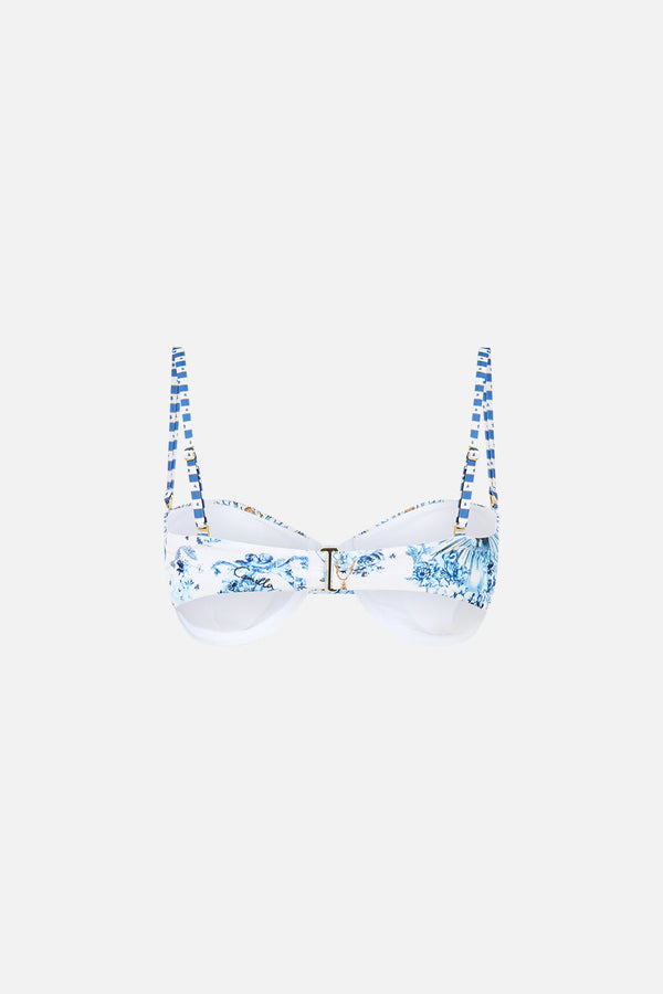 RUCHED CUP UNDERWIRE BIKINI TOP