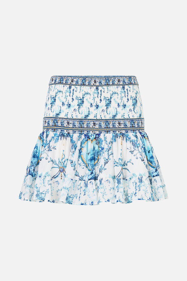 SHORT SHIRRED SKIRT