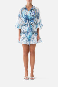 SHORT SHIRRED SKIRT