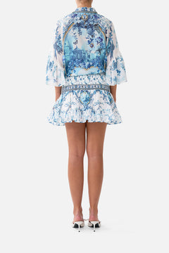 SHORT SHIRRED SKIRT
