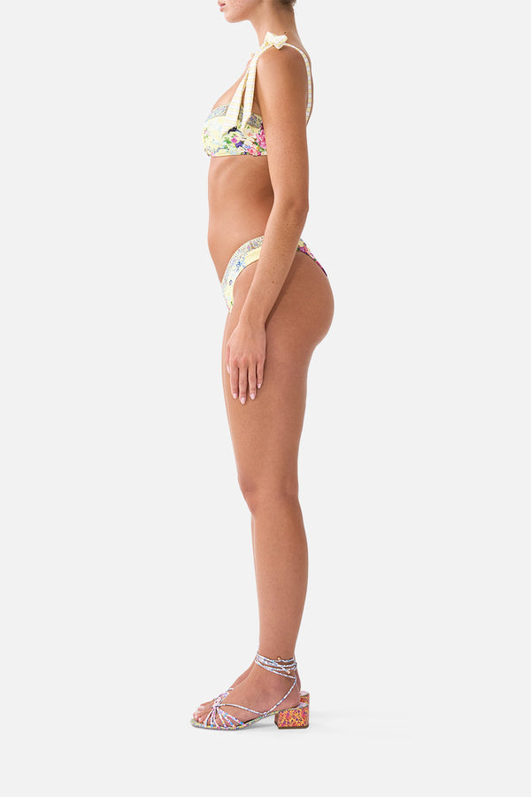 DIPPED WAIST PANELLED BIKINI BOTTOM