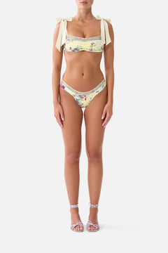 DIPPED WAIST PANELLED BIKINI BOTTOM
