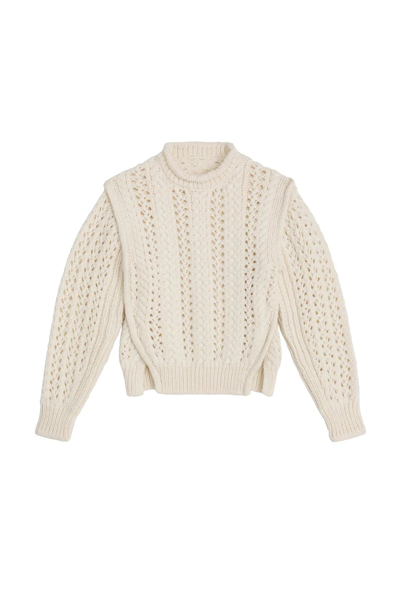 A.L.C. CHANDLER WOOL SWEATER IN OFF WHITE