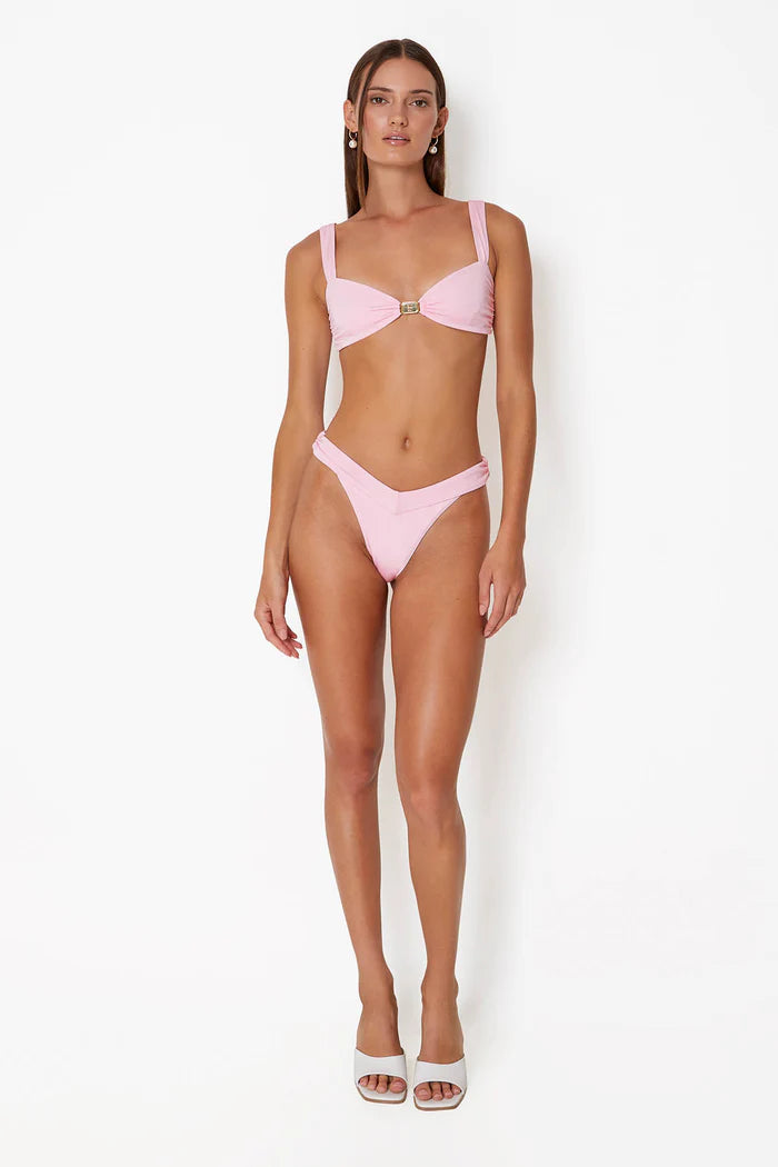 CIN CIN ABYSS BIKINI TOP IN BALLET PINK