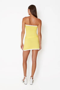 CIN CIN BOND BELTED DRESS IN LEMONADE