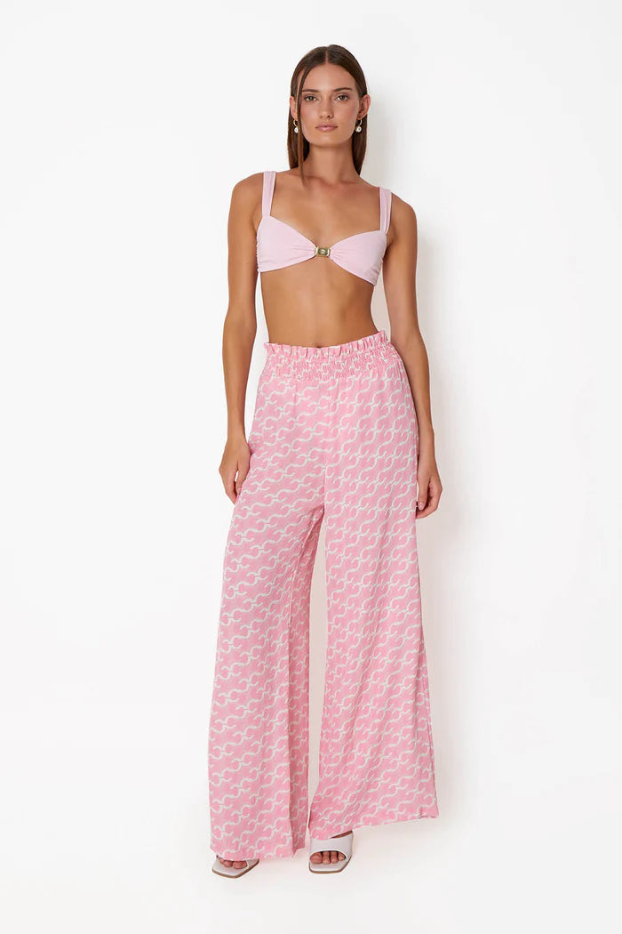 CIN CIN MISSION PANTS IN LOGOMANIA PINK