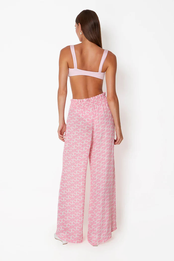 CIN CIN MISSION PANTS IN LOGOMANIA PINK