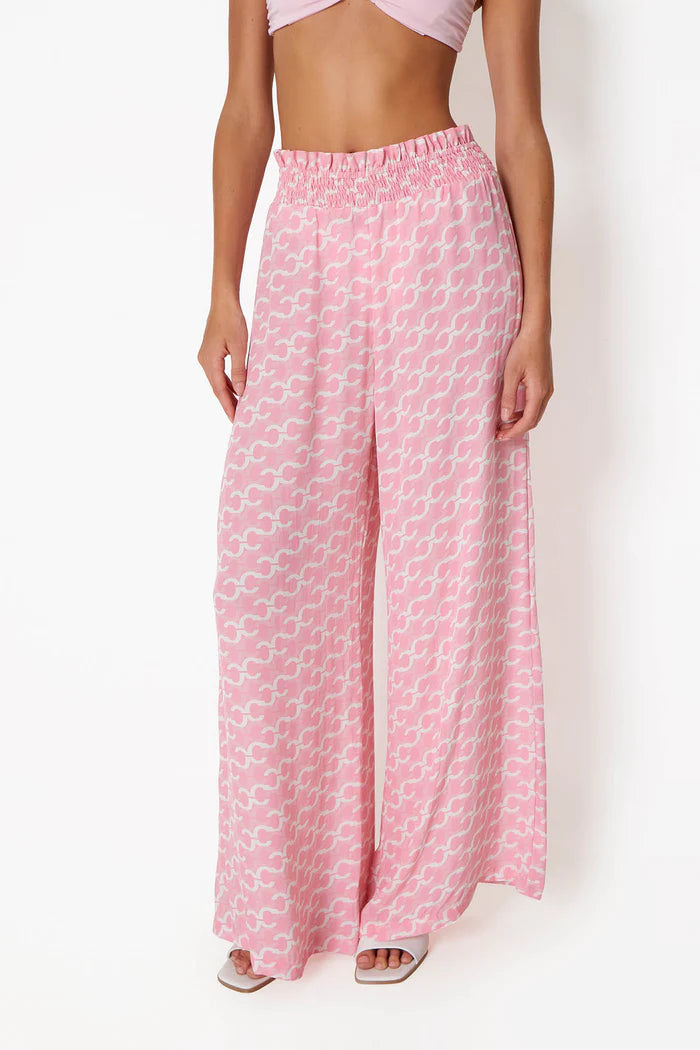 CIN CIN MISSION PANTS IN LOGOMANIA PINK