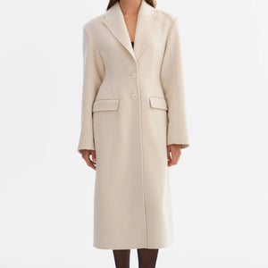 CYNDA HOURGLASS WOOL COAT