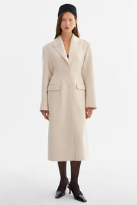 CYNDA HOURGLASS WOOL COAT