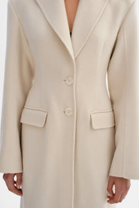 CYNDA HOURGLASS WOOL COAT