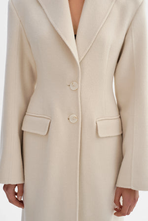 CYNDA HOURGLASS WOOL COAT