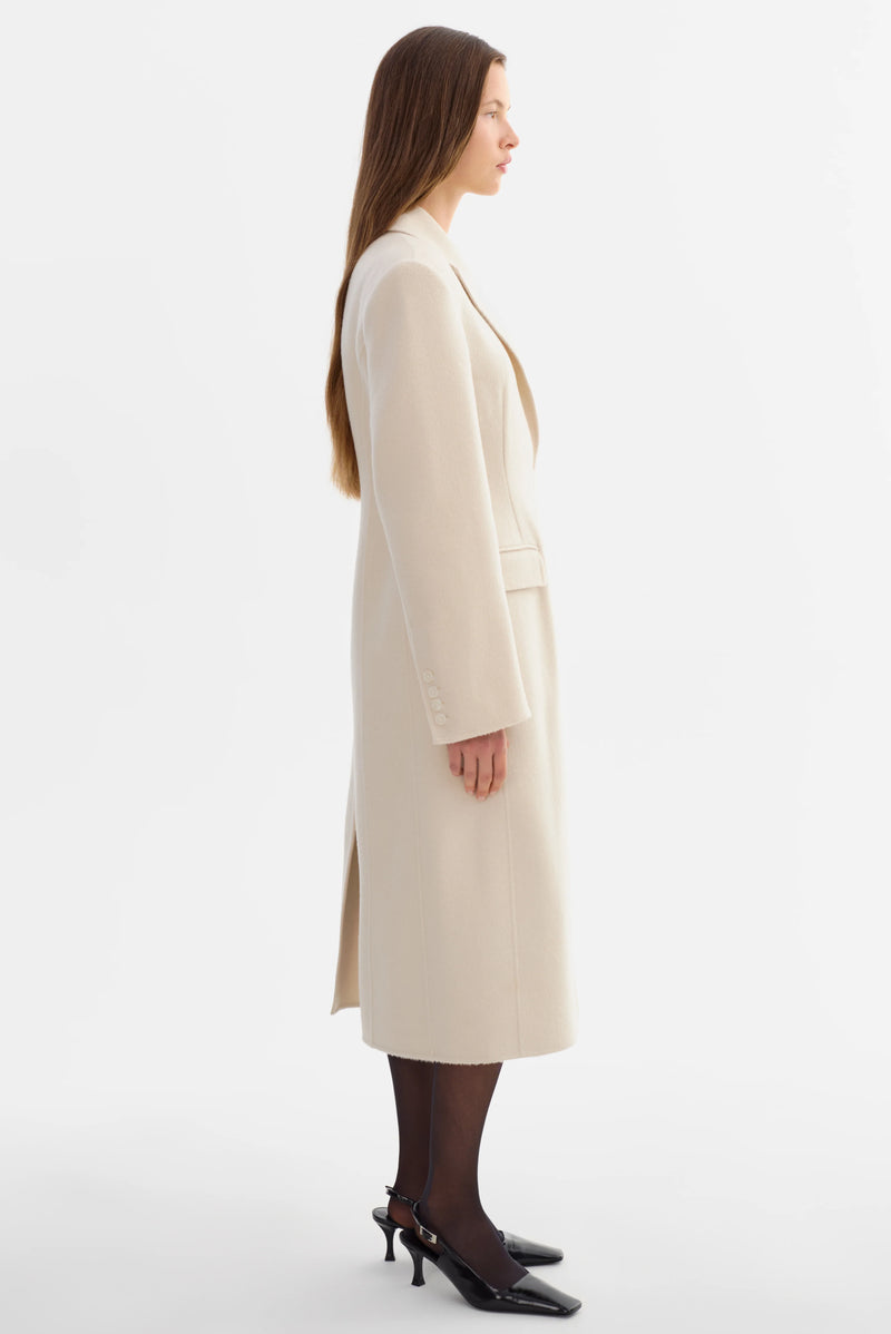 CYNDA HOURGLASS WOOL COAT