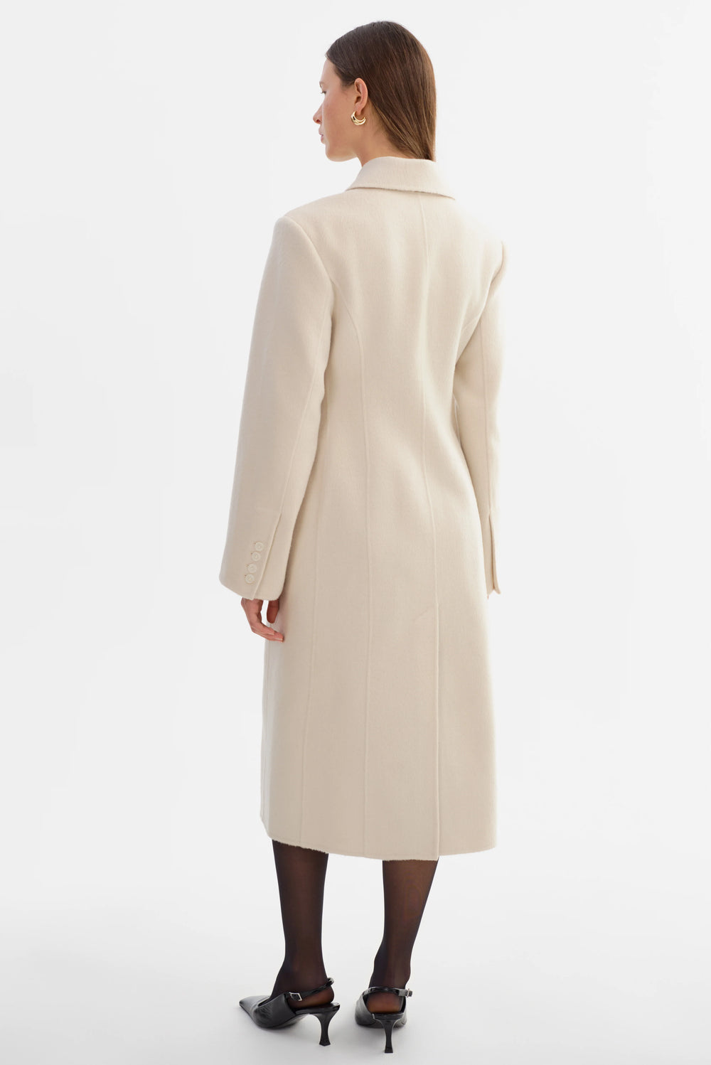 CYNDA HOURGLASS WOOL COAT