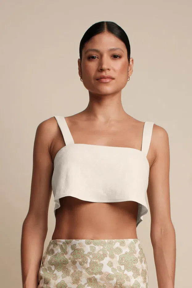 HEVRON CAITLYN CROP IN IVORY