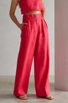 HEVRON ALINA PANT IN BRIGHT RED