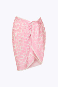 CIN CIN SHORT SCARF IN LOGOMANIA PINK