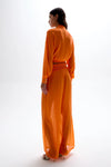 CIN CIN MISSION SHIRRED PANTS IN ORANGE
