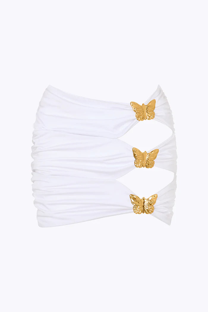 COUPE BUTTERFLY CUT-OUT MINI SKIRT