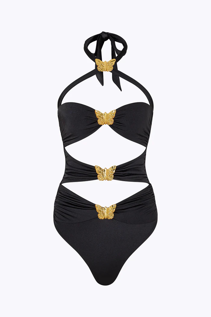 DIAMOND BUTTERFLY CUT OUT SWIMSUIT