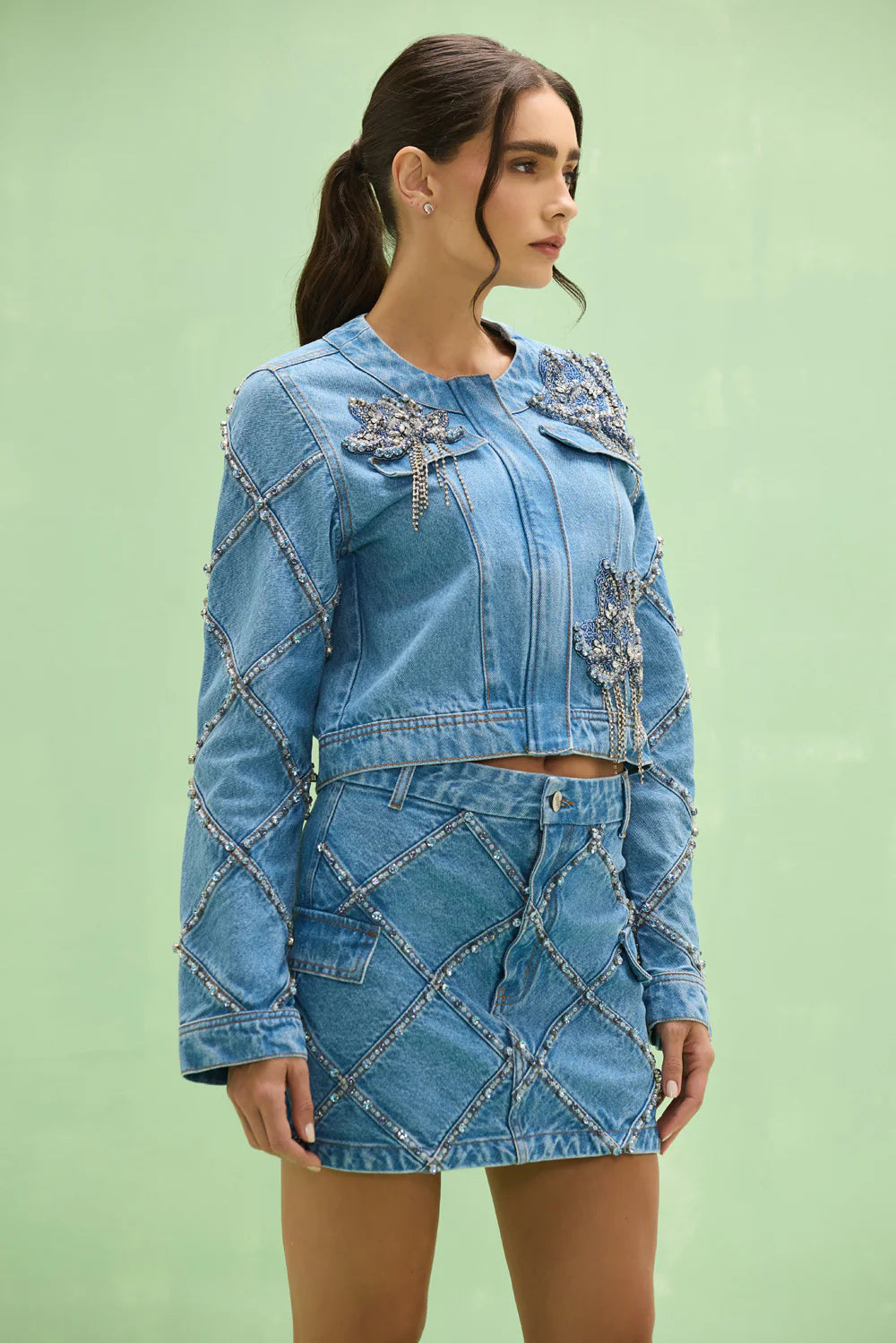 MARINA DENIM MINI SKIRT