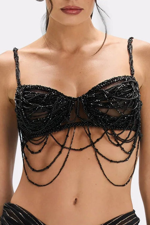 PRISM BEADED BRA TOP