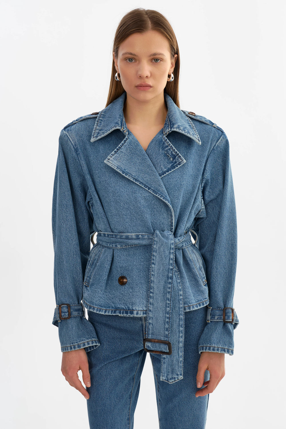 DHANA DENIM TRENCH